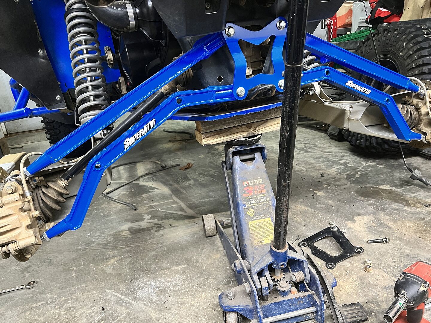 SuperATV High Clearance Boxed Rear Radius Arms For Polaris RZR XP 1000 – Orange Powdercoat, USA Made