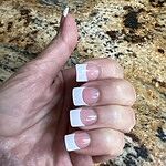 Nude Sculpted Acrylic French Short Square