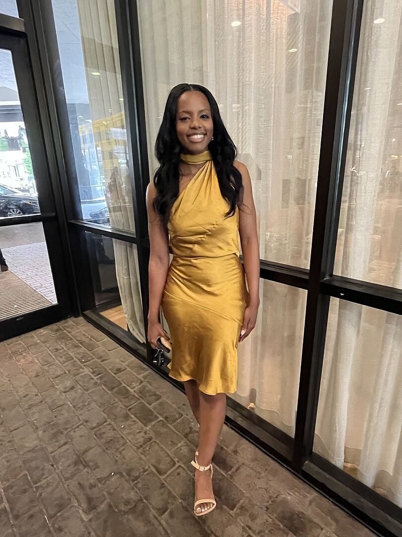 Shop the Italian Summer Tie Neck Midi Dress Mustard