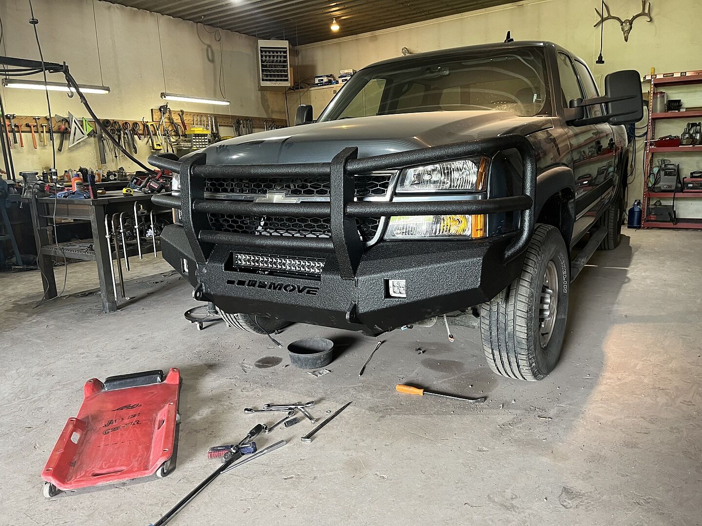 Classic Offroad Front Bumper Kit installed on CHEVY 2500 Classic 2007