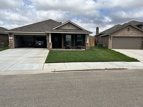 A lawn in Lubbock, TX