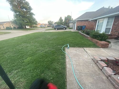 A lawn in Midwest City, OK