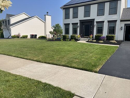 A lawn in Lancaster, NY