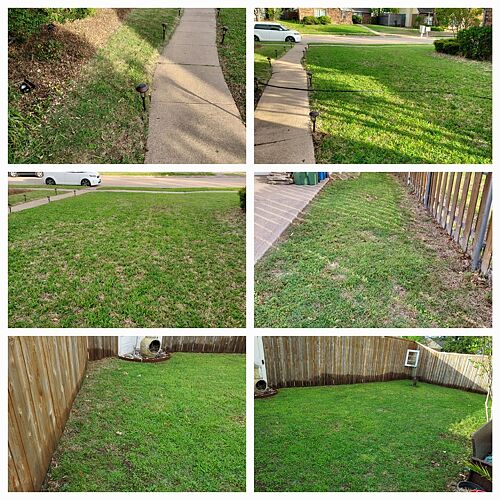 A lawn in The Colony, TX