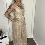 Gold On The Ceiling Maxi Dress Champagne | Hello Molly US
