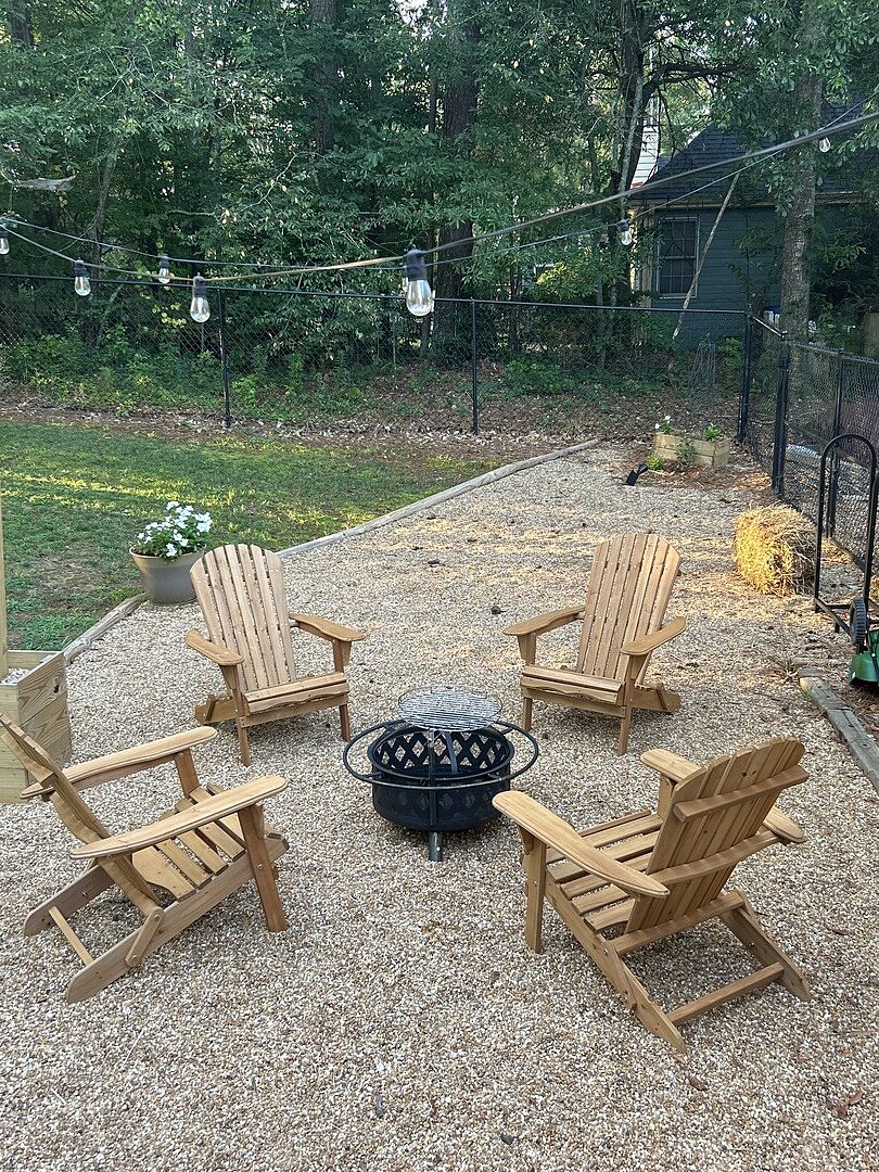 Folding Wooden Adirondack Chair, Outdoor Furniture w/ 350lb