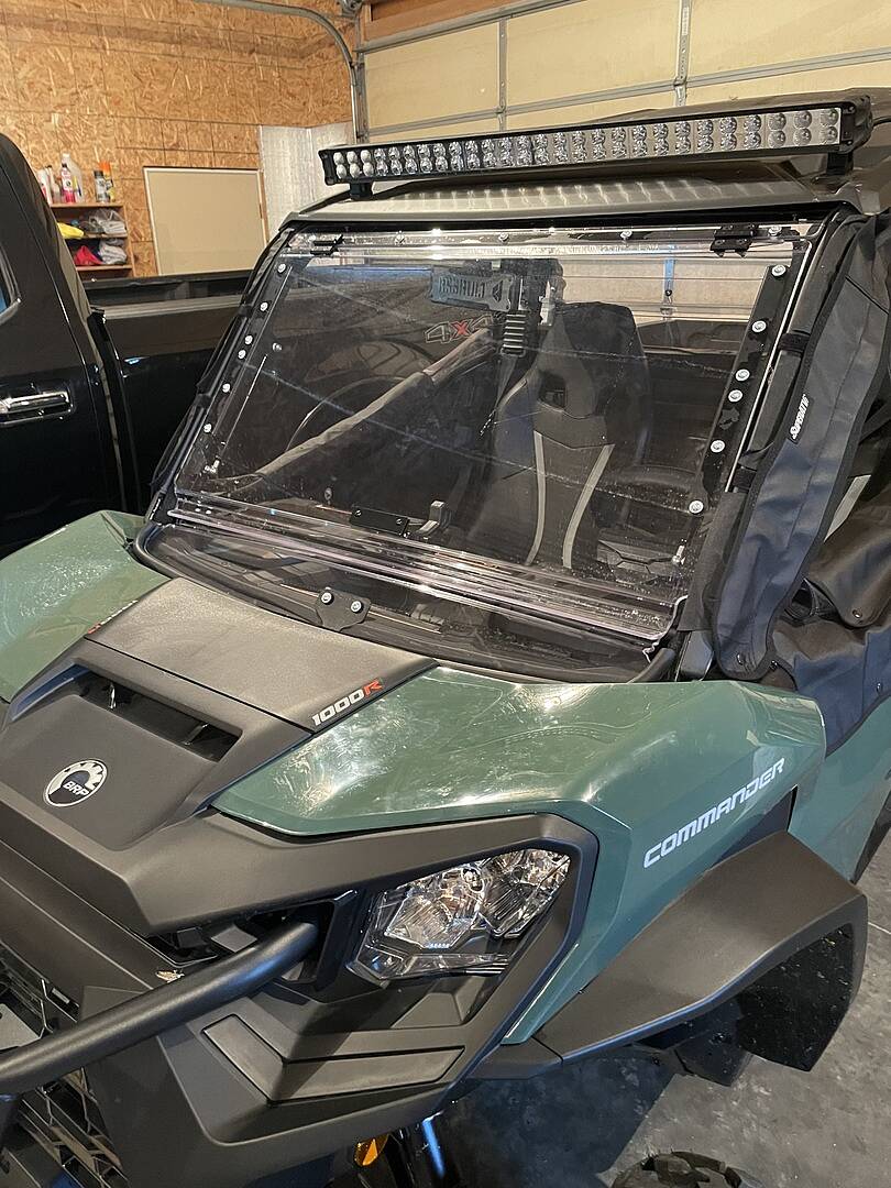 Can-Am Commander Scratch-Resistant Flip Windshield | SuperATV