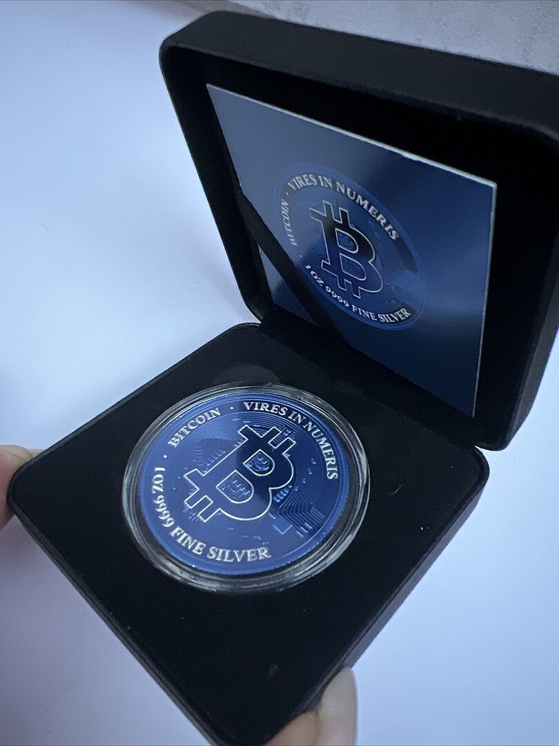 BITCOIN Cyber Blue 1 Oz Silver Coin 2$ Niue 2022