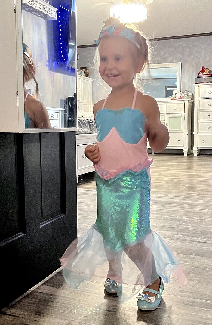Deluxe Mermaid Costume | Girls' Halloween Costumes  Sparkle In Pink