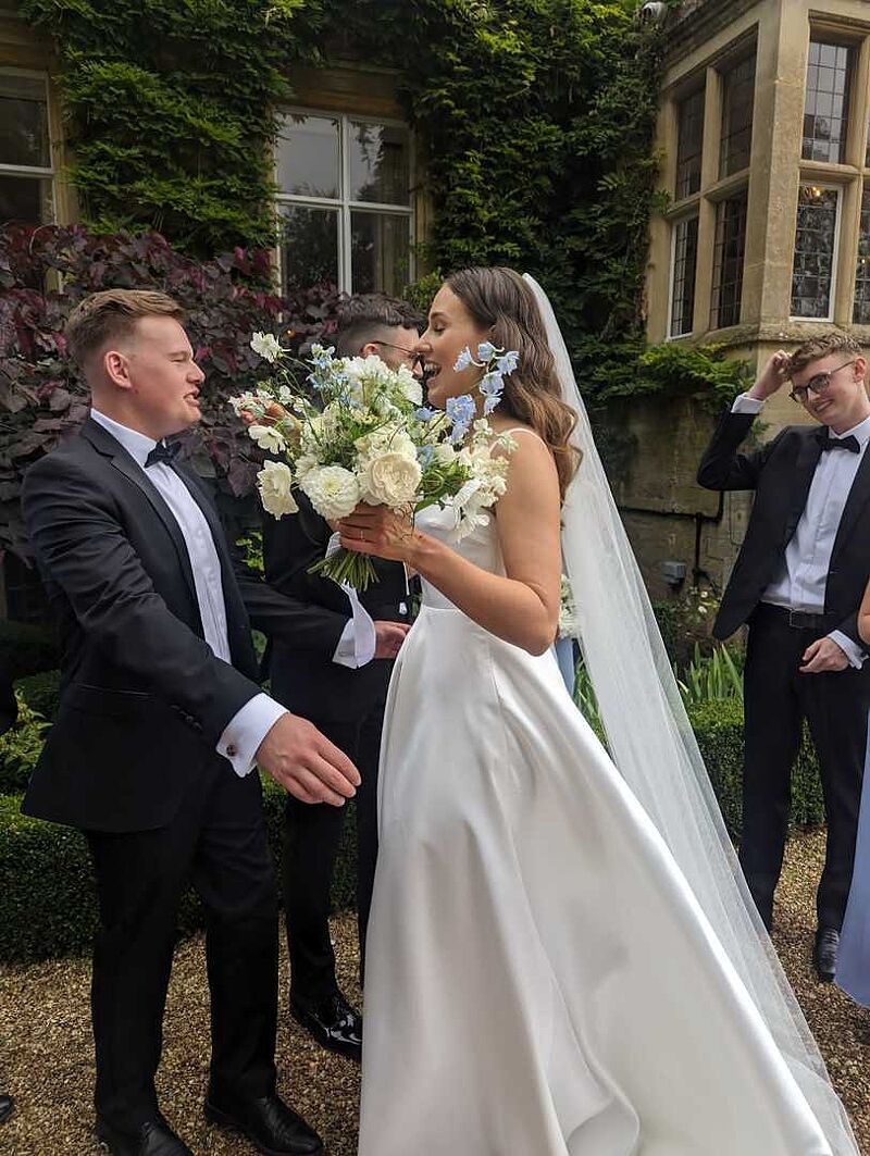 Emma H., real Britten bride