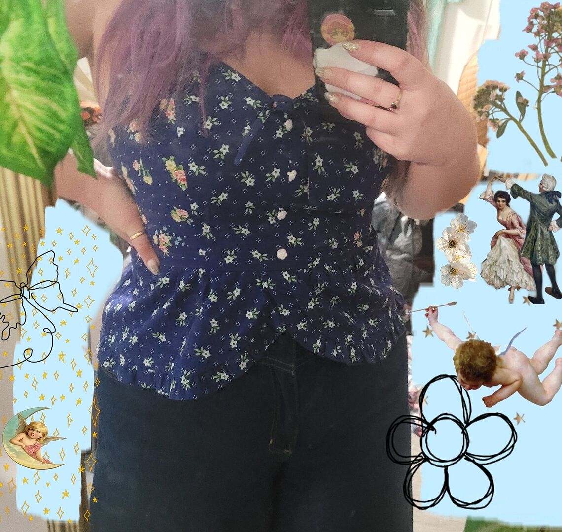 GUNNE SAX for ModCloth Super Bloom Peplum Top