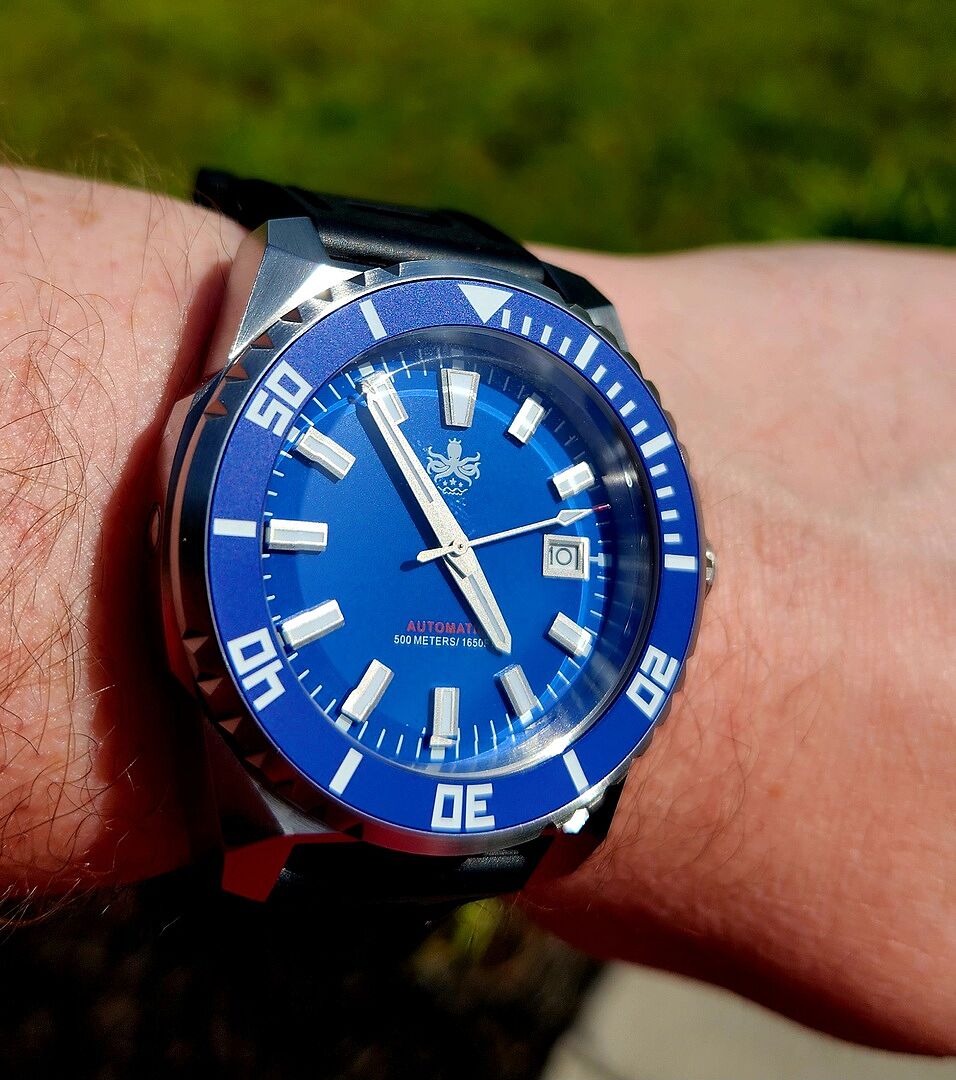 PHOIBOS LEVIATHAN PY032B 500M Automatic Diver Watch Blue