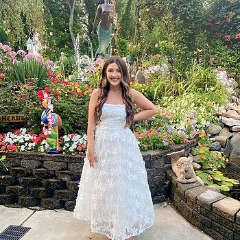 Shop the Dori Floral Embellished Midi Dress White