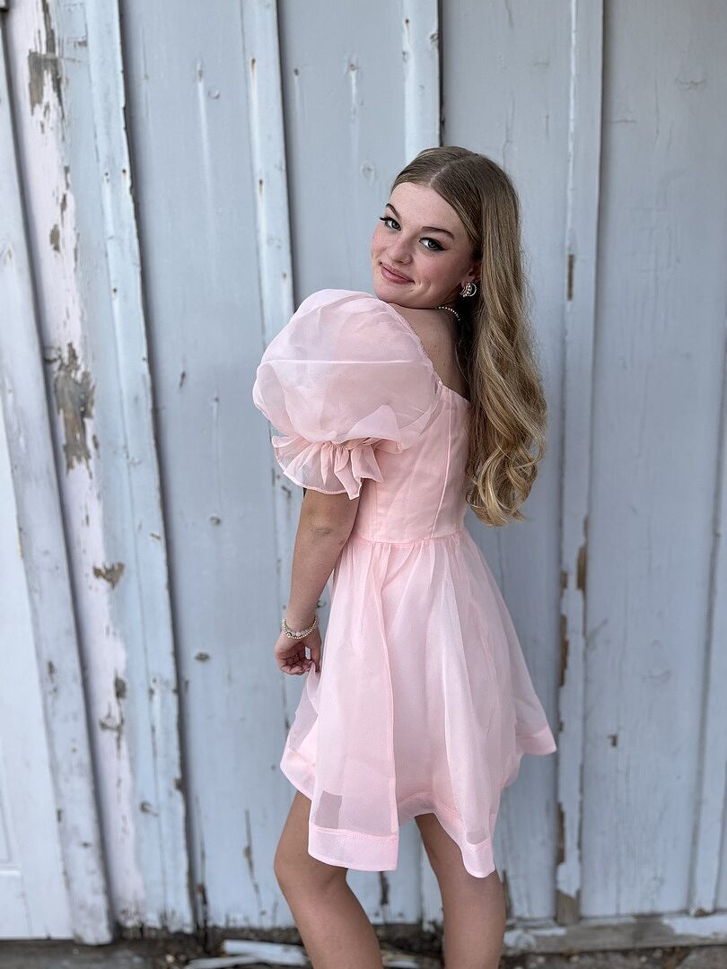 Shop the I've Got Sunshine Puff Sleeve Mini Dress Blush
