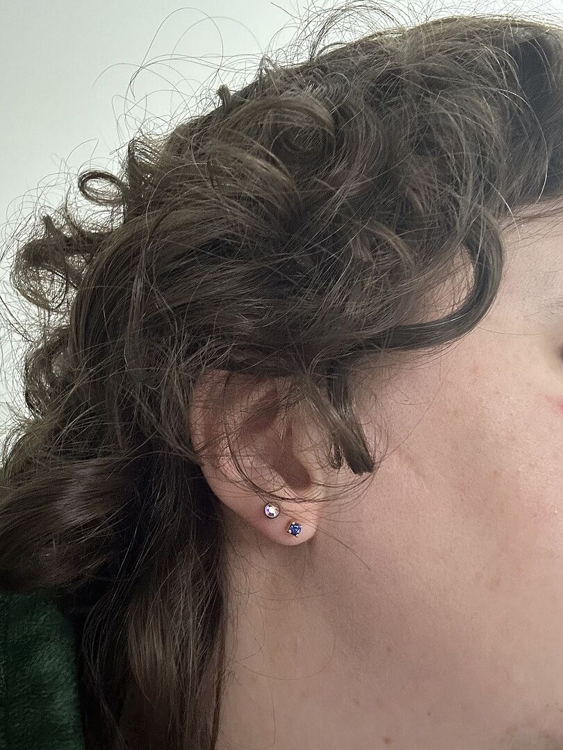 Sapphire gemstone stud earrings