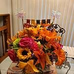 Floral Embrace™ with Happy Birthday Banner 