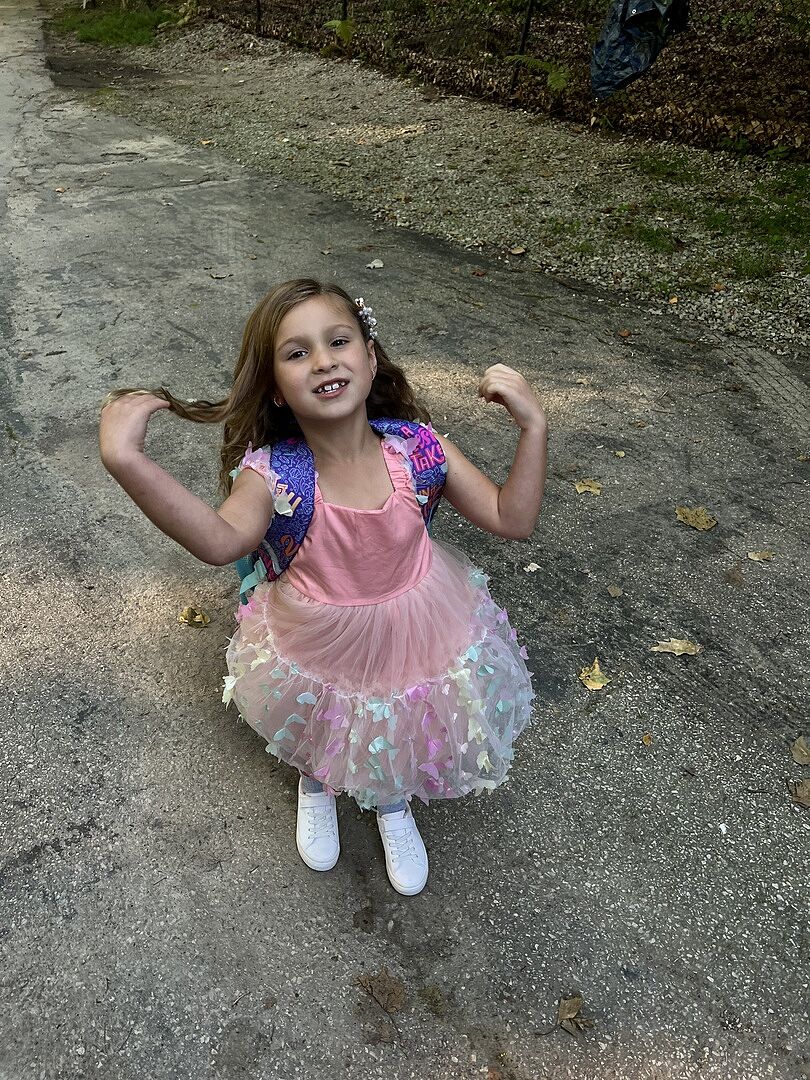 3D Butterfly Puffy Sleeve Dress