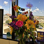 Floral Embrace™ with Happy Birthday Banner 