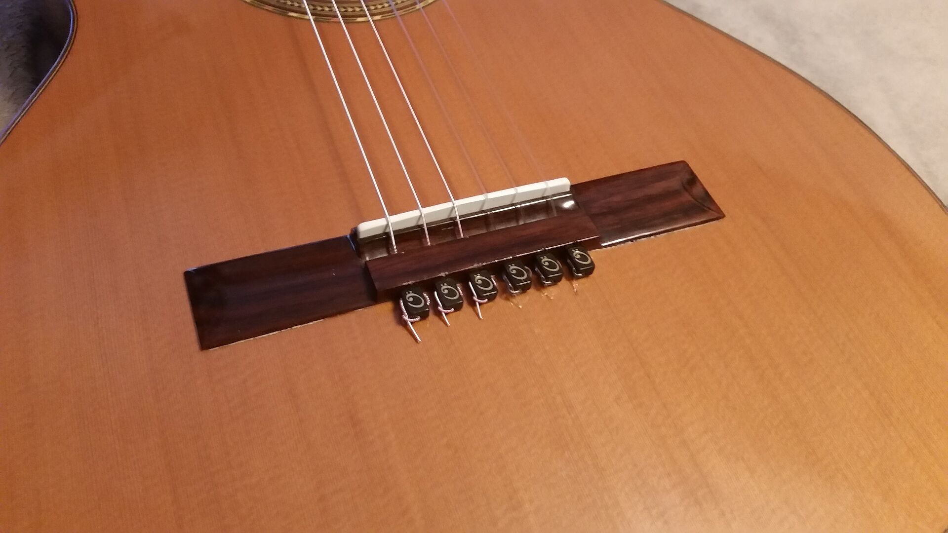 StringTie Beads for Classical or Flamenco Guitar, Ebony