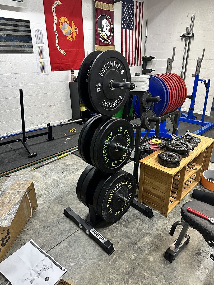 Home Gym Storage Wall Mount Weight Plate Rack 4-Pack Storage For