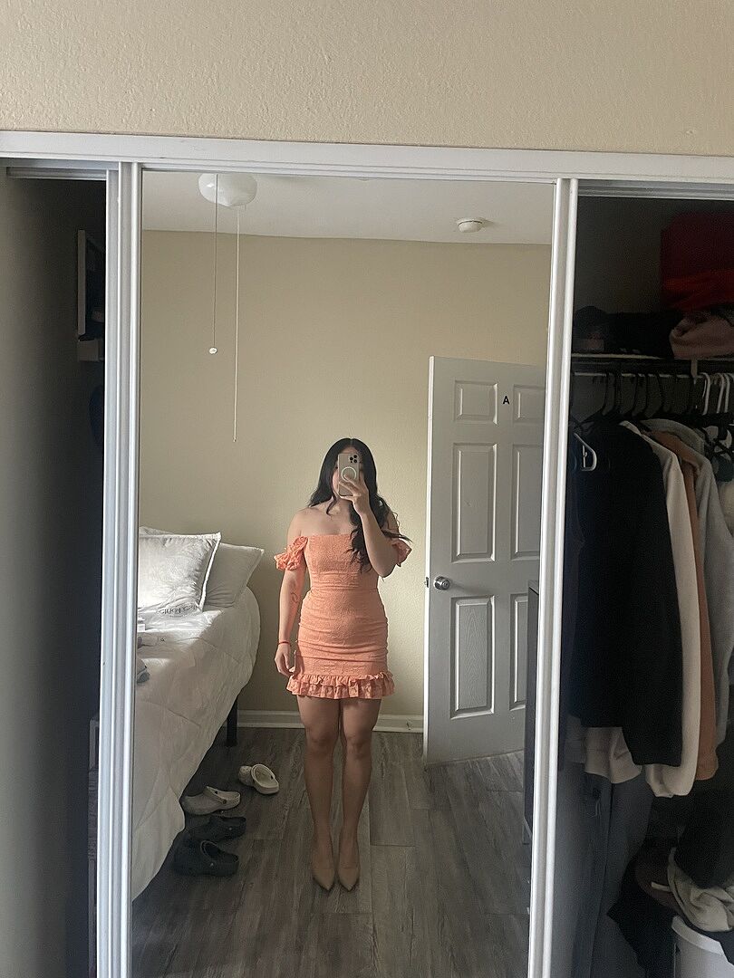 Verona Off-Shoulder Lace Overlay Mini Dress Orange | Selfie Leslie Verona Off-Shoulder Lace Overlay Mini Dress Orange | Selfie Leslie
