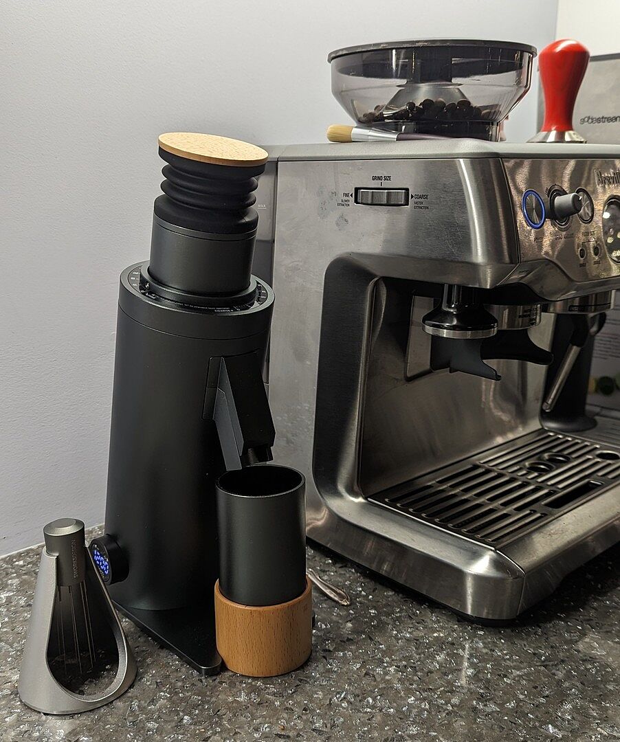 DF64V Variable Speed Single Dose Coffee Grinder - Silver