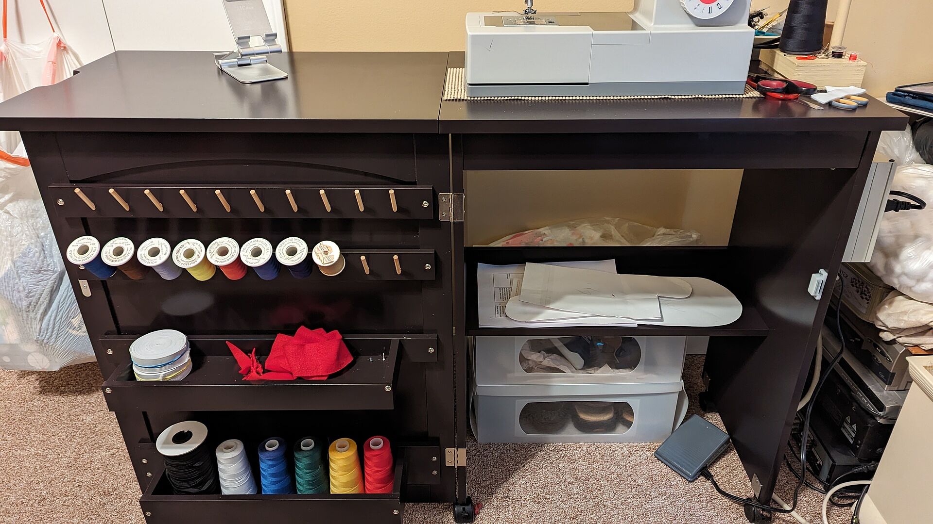Folding Sewing Table Multipurpose Craft Station & Side Table