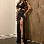 HELLO MOLLY Make Them Stop and Stare Maxi Dress Black | Hello Molly US