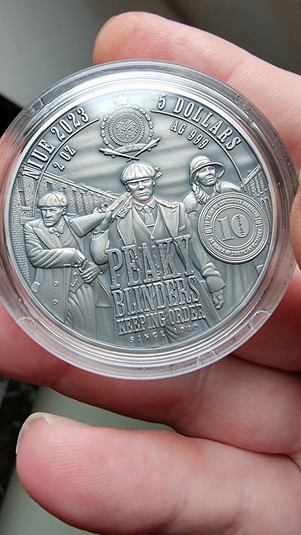 THOMAS SHELBY Peaky Blinders 2 Oz Silver Coin 5$ Niue 2023
