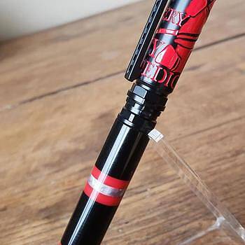 Push and Twist Firefighter pen in Chrome and Red with red devil 2024 barrel