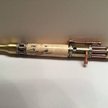 GEARS ~ is a Steampunk Fountain Pen,handcrafted,brass,copper,wire,metal,pen cap screws,Victorian high quality age,gears,box included,ink pump+cartridges