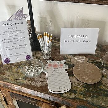 Bridal Shower Game Card - Ring Shape (Set Of 50) Sweet idea