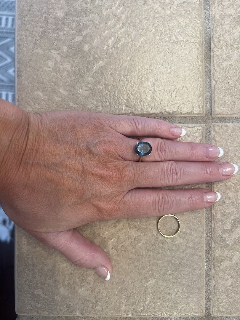 Classic Oval Solitaire-London Blue Topaz