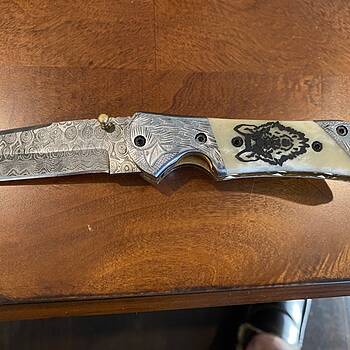 Titan American eagle engraved wolf on hot bone