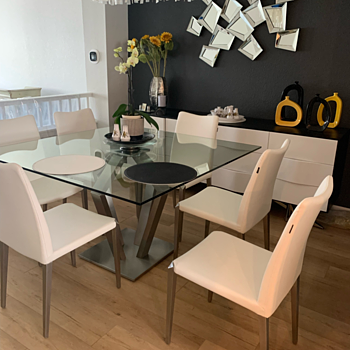 Jordan Dining Chair Dark Gray Matte Black Steel