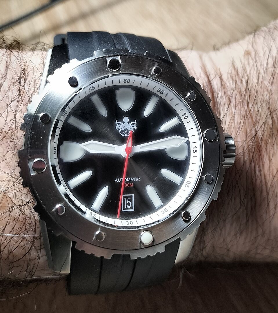 PHOIBOS GREAT WALL 300M Automatic Diver Watch PY045C Black Limited