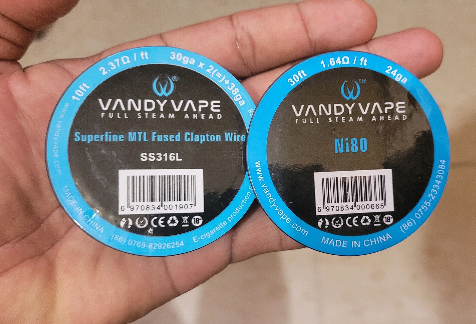 Vandy Vape Superfine MTL Wire Series Spools | 10 Feet MTL Coil Wire $9.99