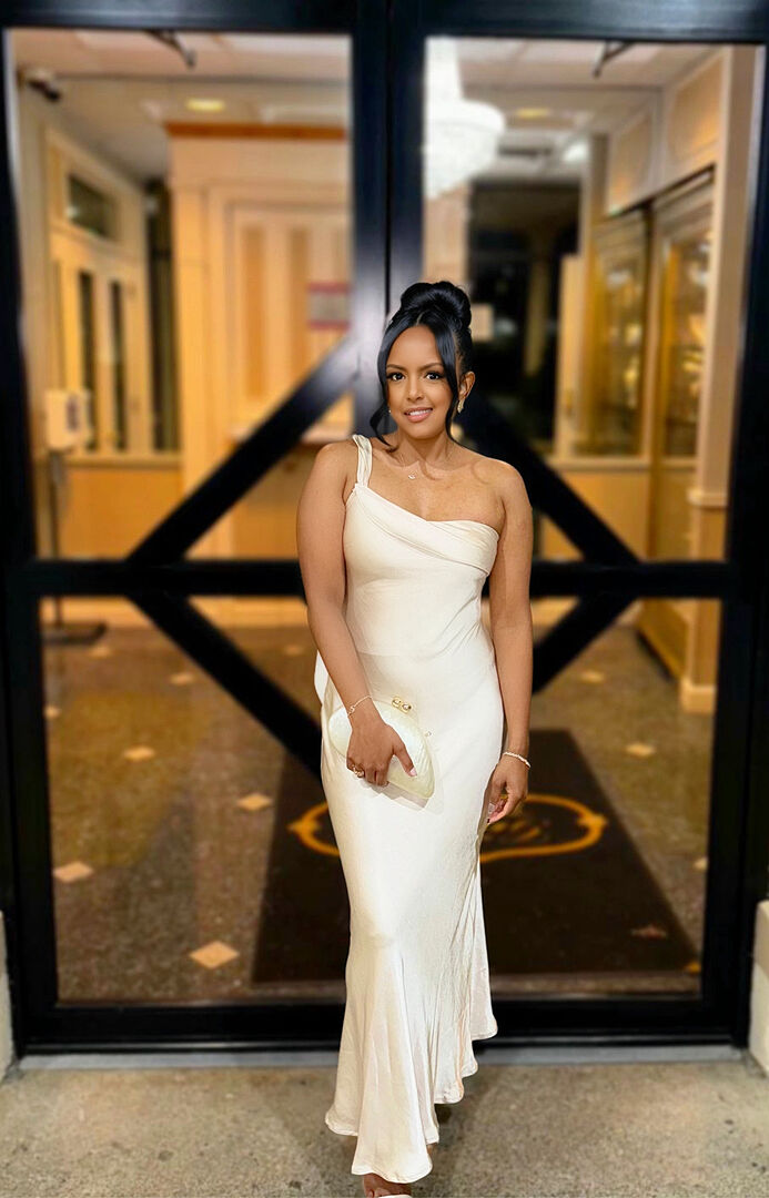 Shop the Carmel One-Shoulder Sash Maxi Dress Champagne