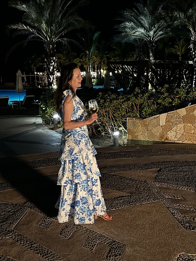 Shop the Kenny One Shoulder Tiered Maxi Dress Blue