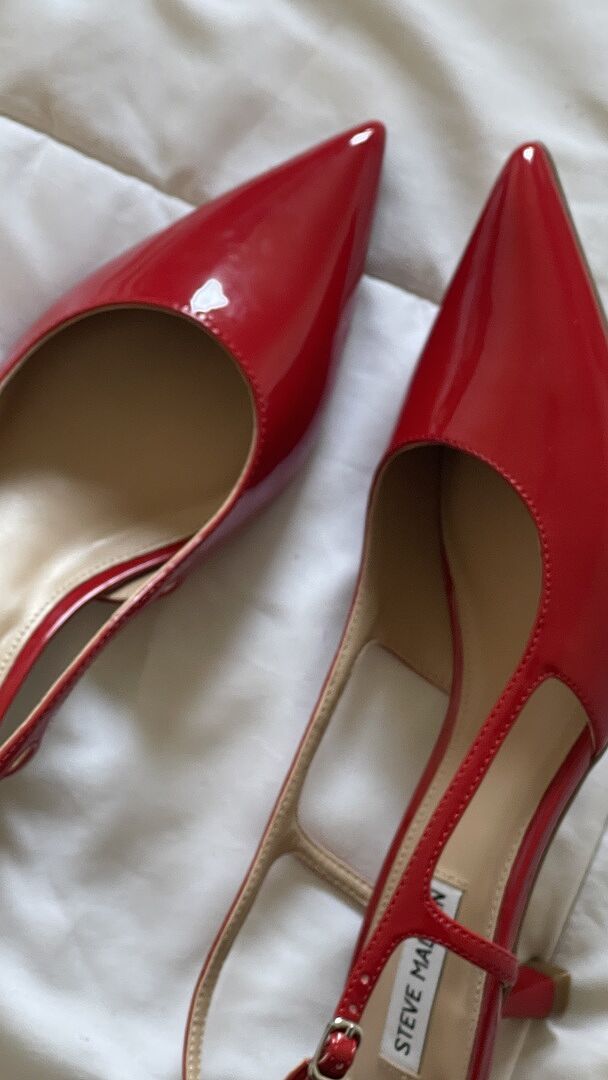 LEGACI Black Patent Slingback Kitten Heel Pumps | Women's