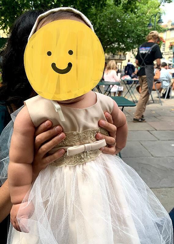 sachin and babi light blue dress Confetti Bodice Baby Dress – Champagne
