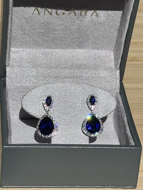The sapphire and diamond earrings