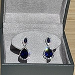 The sapphire and diamond earrings