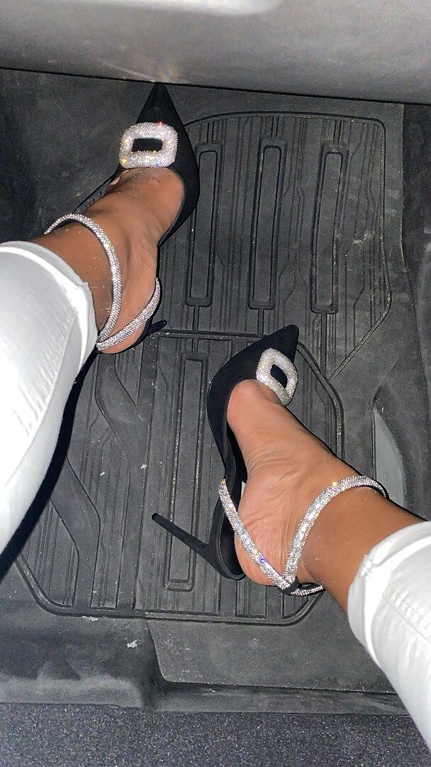 VIENNA Black Embellished Stiletto Heel | Women's Heels