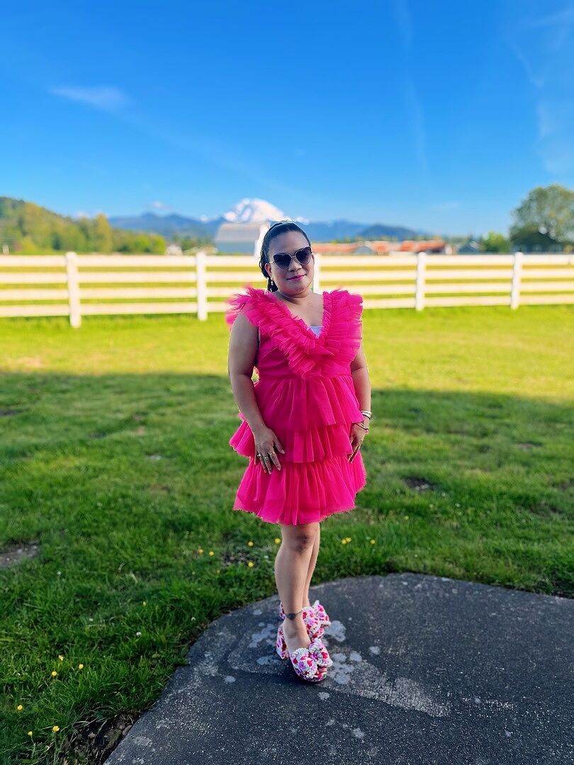 Betsey johnson tulle tiered gown shop