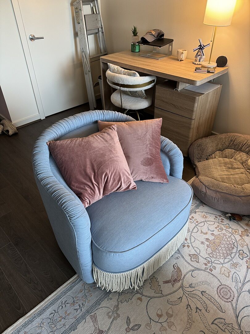 Pamela Spring Floral Print Tasseled Lounge Chair | TOV Furniture