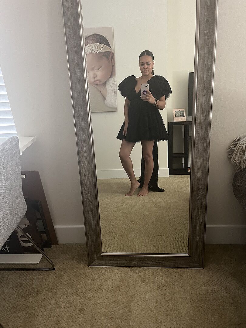 Star Power Tulle Train Mini Dress Black | Selfie Leslie