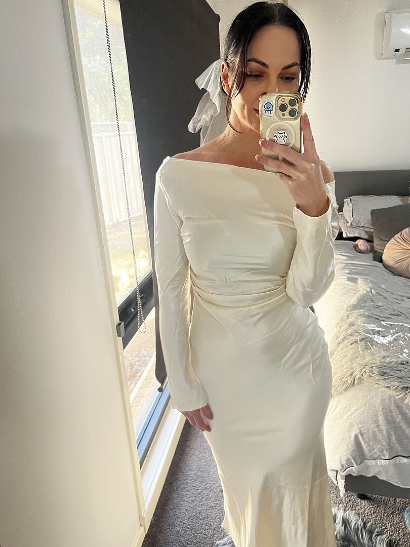 knee length dresses for ladies Loveland Cowl Back Midi Dress Butter– Selfie Leslie main image 1