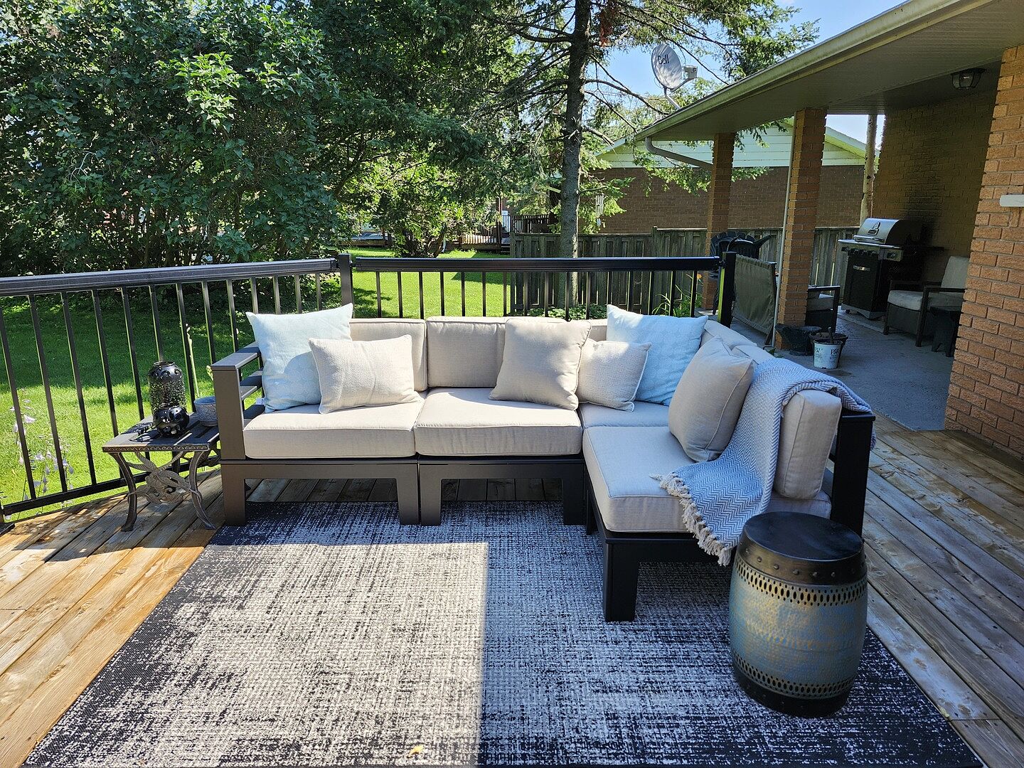 Adorna Classique Open recycled plastic conversation set, durable Canadian made patio furniture built for Canadian weather
