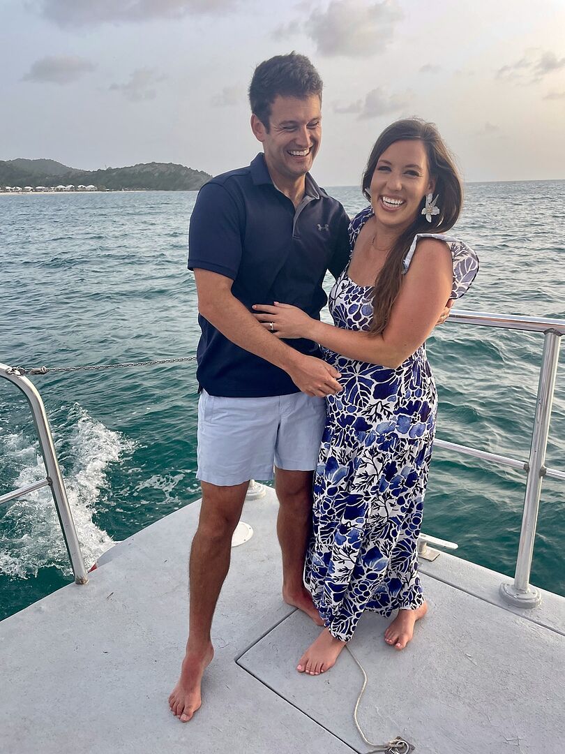 Women's Blue Resort Dress with Ruffle Straps - The Côte d'Azur